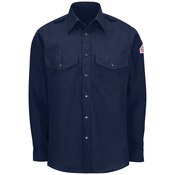 Bulwark Lightweight Nomex FR Snap-Front Shirt in Navy
